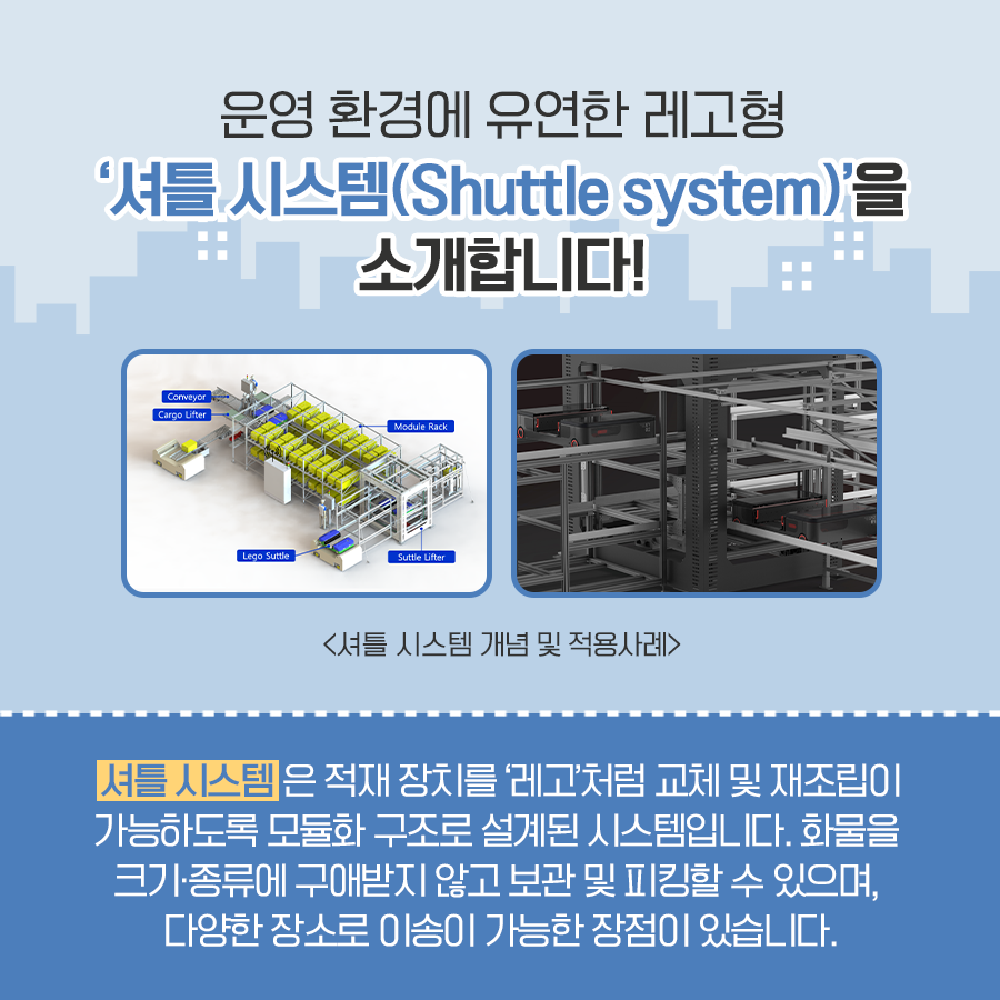 물류 혁신의 중심! 레고형 셔틀·포장시스템 (Shuttle system) 카드뉴스 이미지 3